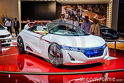 MOSCOW, RUSSIA - AUG 2012: HONDA EV-STER CONCEPT presented as wo Editorial Stock Photo