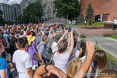 People watching change of Guards Editorial Stock Photo