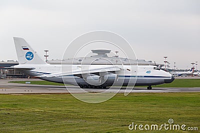 Moscow, Russia - August 2013 Soviet cargo plane Antonov An124 Editorial Stock Photo