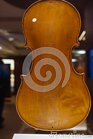 Small Violin, Giovanni Battista Ceruti, Cremona, Italy, 1802 Editorial Stock Photo
