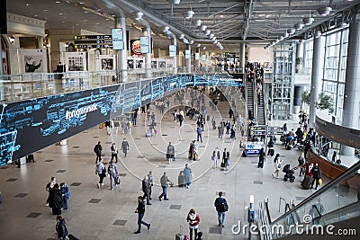 Moscow Domodedovo Airport, this is one of the largest airports in Russia Editorial Stock Photo