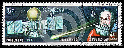 Halley's Comet, serie, circa 1986 Editorial Stock Photo