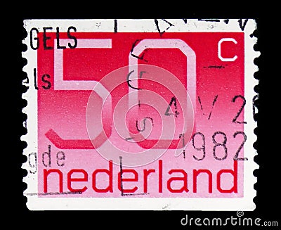 Numeral, 50 Dutch cents, Figure type 
