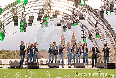 Moscow, Russia: Festival acappella Moscow Spring. Editorial Stock Photo