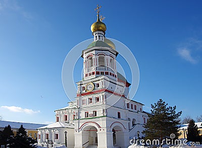 MOSCOW, RUSSIA - January, 2019: Nikolo-Perervinsky monastery in winter sunny day Editorial Stock Photo