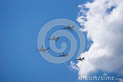 MOSCOW, RUSSIA - June 24, 2020: Air superiority fighter, multirole fighter MiG-29 Editorial Stock Photo