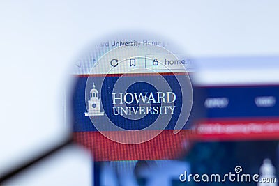 Moscow, Russia - 1 June 2020: Howard University website with logo, Illustrative Editorial Editorial Stock Photo