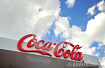 Logo of Coca-Cola company Editorial Stock Photo