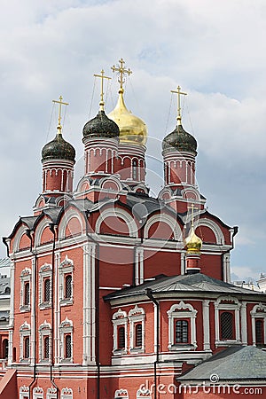 View of the Znamensky Cathedral in Moscow Editorial Stock Photo