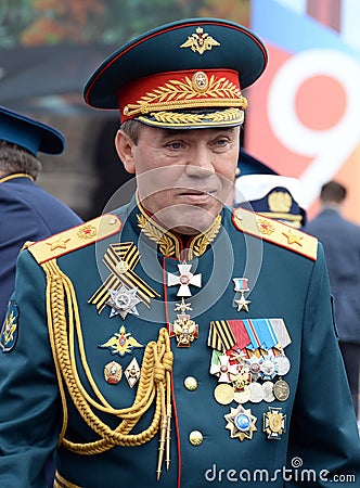 Chief of the General staff of the Russian Armed forces â€” first Deputy defense Minister, army General Valery Gerasimov Editorial Stock Photo