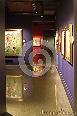 The interior of The Institute of Russian Realist Art 1 Editorial Stock Photo