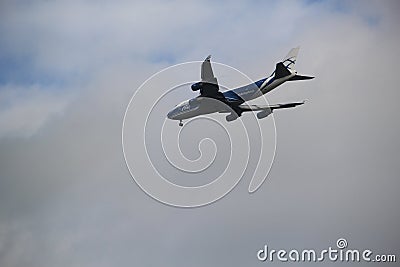 Moscow, Russia-may 30, 2015: Plane in the sky. ABC Editorial Stock Photo