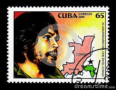 portrait of Che Guevara, Revolutionaries serie, circa 2000 Editorial Stock Photo