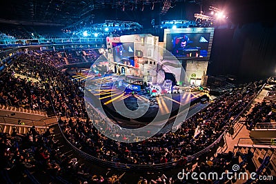 MOSCOW, RUSSIA - OCTOBER 27 2018: EPICENTER Counter Strike: Global Offensive esports event. Main stage venue and Editorial Stock Photo