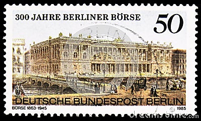 Berlin Stock Exchange 1863-1945, serie, circa 1985 Editorial Stock Photo