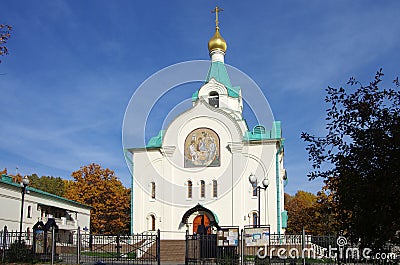 Moscow, Russia - Oktober, 2019: The Church Svyatitelya Iova, Patriarch of Moscow and all Russia in Kuntsevo Editorial Stock Photo