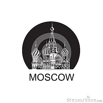 Moscow Saint Basil Cathedral Vector Illustration