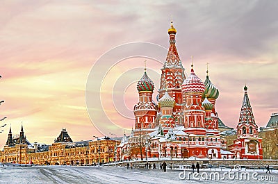Moscow, St. Basil's Cathedral Editorial Stock Photo