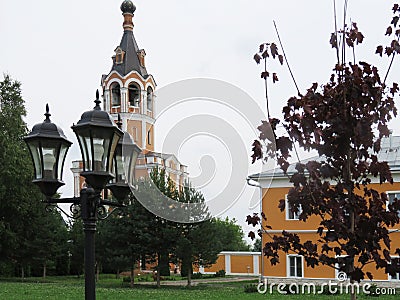 Moscow.The strict beauty of the convent. Stock Photo