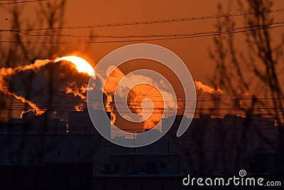 Moscow sunset Stock Photo