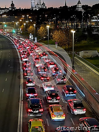 Moscow traffic Editorial Stock Photo