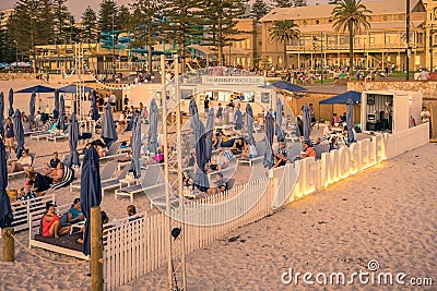 The Moseley Beach Club cafe in Glenelg Editorial Stock Photo