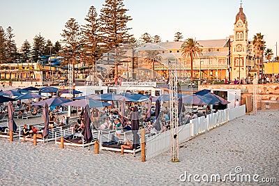 The Moseley Beach Club cafe in Glenelg Editorial Stock Photo