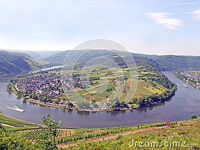 Moselle River Panorama Stock Photo