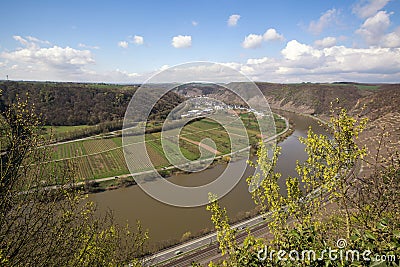 moseltal germany in spring Stock Photo
