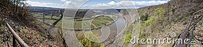 moseltal valley germany high definition panorama Stock Photo