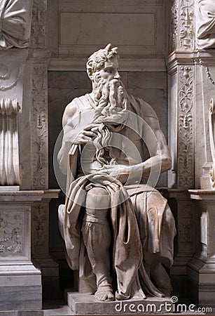 Moses by Michelangelo Stock Photo