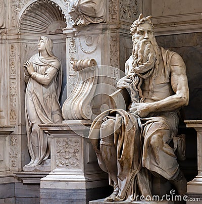 Moses by Michelangelo Stock Photo