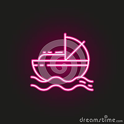 Moses neon style icon. Simple thin line, outline of judaism icons for ui and ux, website or mobile application Stock Photo