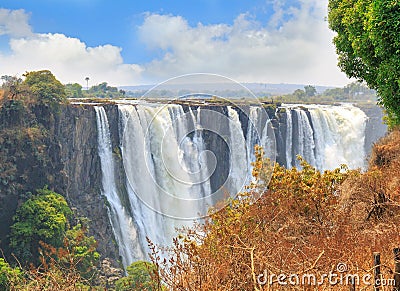 Mosi-oa-Tunya, Victoria Falls, one of the natural wonders of the world Stock Photo