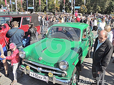 Soviet F4 layout small family car Moskvitch 410 (based on Moskvitch 402) Editorial Stock Photo