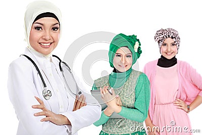 Moslem medical doctor Stock Photo