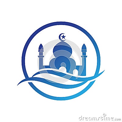 Moslem mosque icon Illustration design template logo Stock Photo