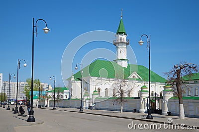 The mosque of Al-Marjani in the Old Tatar Sloboda, sunny may day. Kazan, Tatarstan Editorial Stock Photo