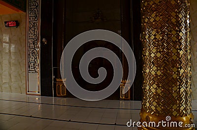 Mosque Architectural Intricate Marble And Mosaic Archway Inside Mosque Stock Photo