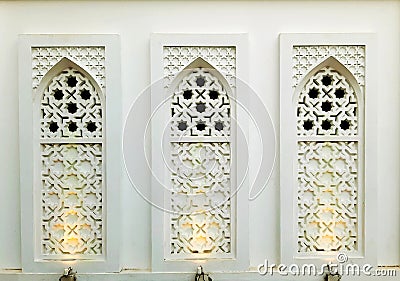 Mosque Architecture Arabic Geometric Ornament in Jakarta Asia Stock Photo