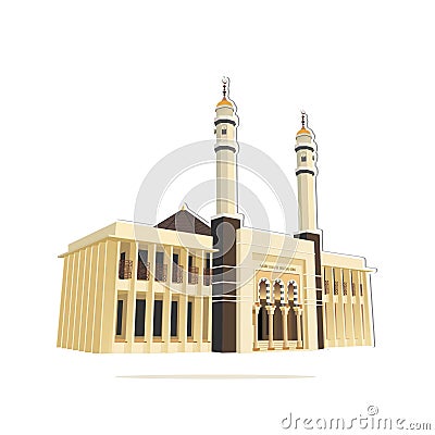 Mosque Jami bani ibrahim vector Vector Illustration