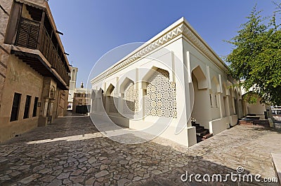 Mosque in Bastakiya District Stock Photo