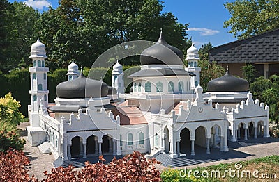 Mosque Bayturrahman Paradise, Indonesia.Klagenfurt, Minimundus. Austria Editorial Stock Photo