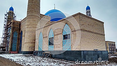 A mosque is being built in the clear sky Stock Photo