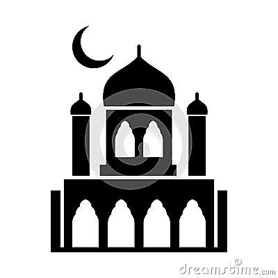 Mosque building Isolated Vector icon that can be easily modified or edited Vector Illustration