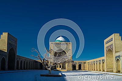 Mosque courtyard as part Po-i-Kalyan complex Bukhara Uzbekistan Stock Photo