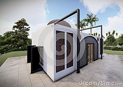 Mosque 3d Design â€“ Beautiful Masjid Stock Photo