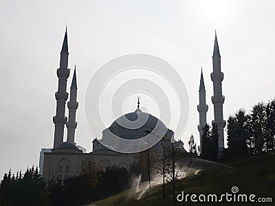 Mosque with four minarets in Istanbul, Turkey Stock Photo