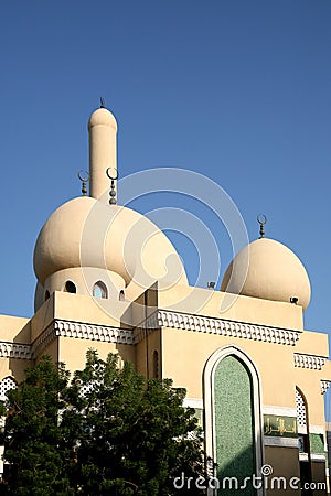 Mosque in golden sunshine Stock Photo