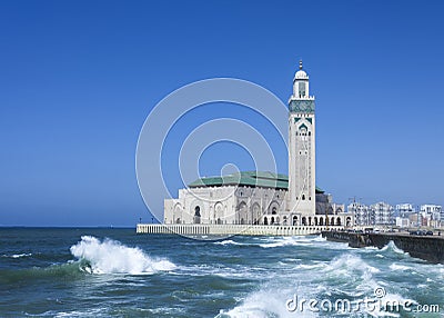 Mosque Hassan II in Casablanca Stock Photo